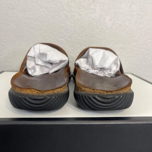 Mephisto Sandals Brown Leather Thong Toe Loop Slip On Women's Size 41 EU/11 US - Picture 6 of 11